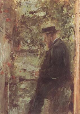 Wilhelm Leibl The Veterinarian Dr Reindl in the Arbor (nn02) Norge oil painting art